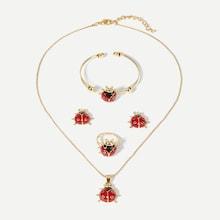 Shein Girls Beetle Design Jewelry Set