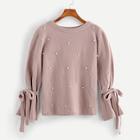 Shein Beaded Knot Detail Sweater