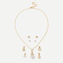 Shein Detachable Necklace 5pc & Earrings 2pairs