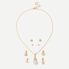 Shein Detachable Necklace 5pc & Earrings 2pairs