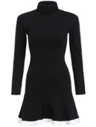 Shein Black High Neck Long Sleeve Knit Dress