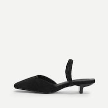Shein Corduroy Square Toe Kitten Heel Flats