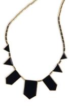 Shein Black Collar Geometry Irregular Pendant Necklace