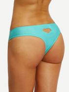 Shein Heart Cutout Low-rise Bikini Bottom - Green