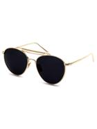 Shein Gold Frame Triple Bridge Retro Style Sunglasses