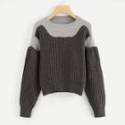 Shein Two Tone Chunky Knit Sweater