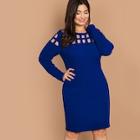 Shein Plus Cut Out Solid Dress