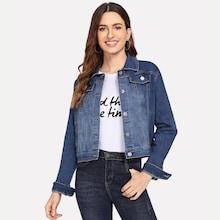 Shein Bleach Dye Button Up Jacket