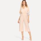 Shein Lace Embroidered Appliques V-neck Jumpsuits