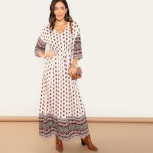 Shein Tribal Print Maxi Dress