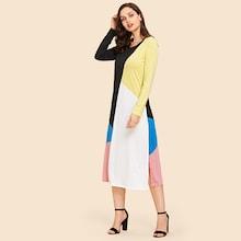 Shein Colorblock Split Dress