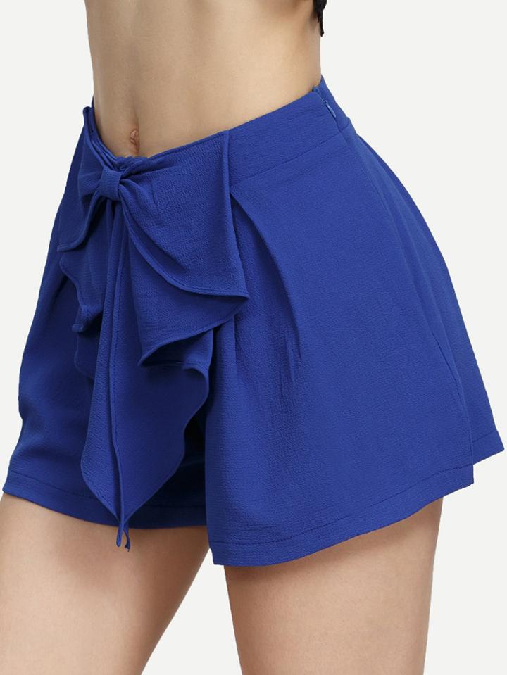 Shein Navy Bow Decorated Shorts