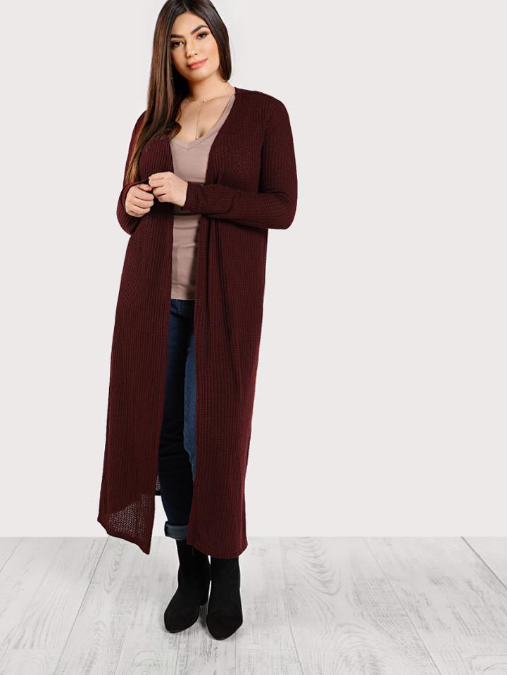 Shein Loose Knit Longline Cardigan