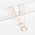 Shein Incomplete Ring Pendant Layered Chain Necklace