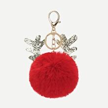 Shein Christmas Antler Design Pom Pom Bag Accessory