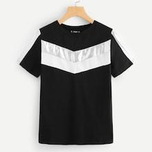 Shein Cut And Sew Solid Tee