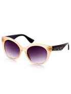 Shein Champagne Frame Decorative Cat Eye Sunglasses