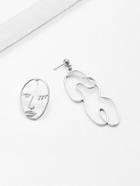 Shein Open Face Drop Mismatched Earrings