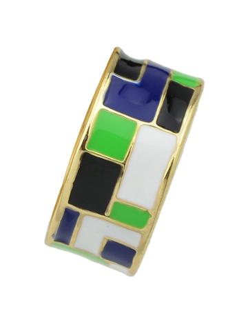 Shein Green Ethnic Enamel Finger Ring