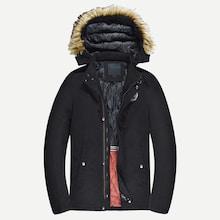 Shein Men Patched Detail Detachable Hooded Coat