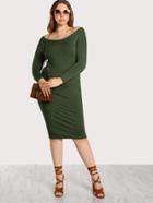 Shein Solid Jersey Pencil Dress