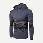 Shein Men Contrast Camo Hooded Sweatshirt