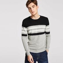 Shein Men Striped Knit Sweater