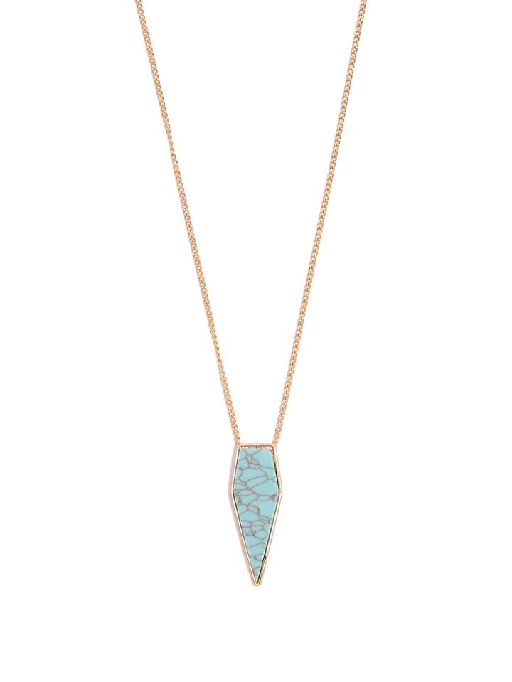Shein Waterdrop Turquoise Pendant Necklace