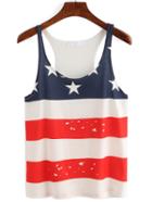 Shein Stars And Stripes Print Tank Top