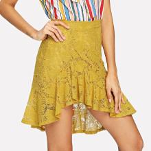 Shein Ruffle Hen Lace Skirt