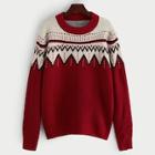 Shein Geo Pattern Round Neck Sweater
