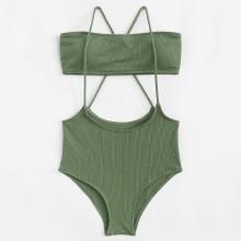 Shein Cross Back Two Piece Swimwear
