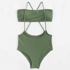 Shein Cross Back Two Piece Swimwear