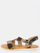 Shein Camouflage Open Toe Sandals Brown Camouflage