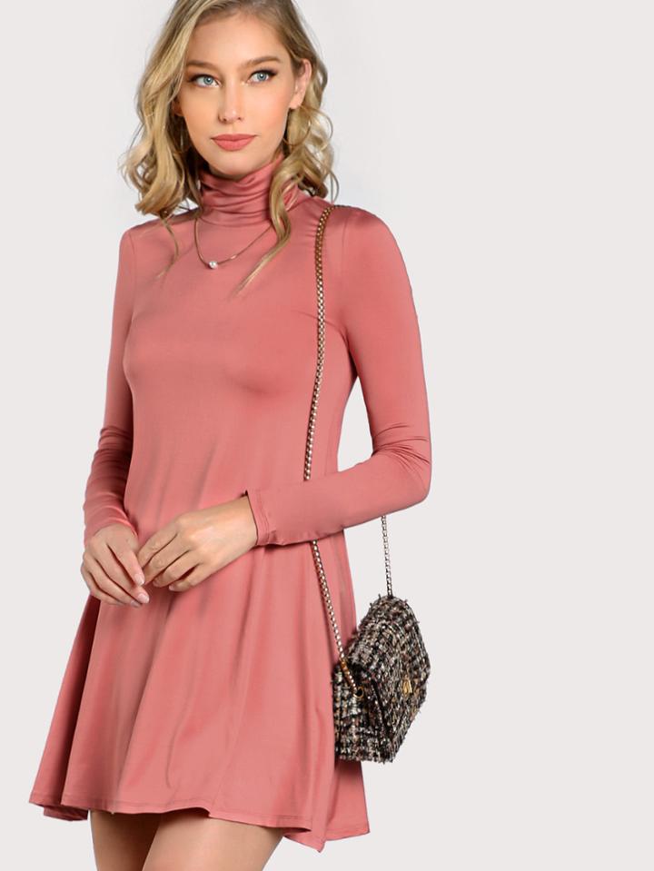 Shein High Neck Flowy Dress