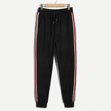 Shein Men Contrast Striped Drawstring Waist Pants