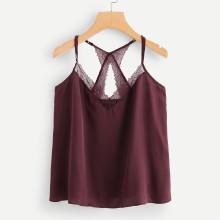 Shein Lace Trim Cut Out Cami Top