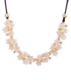 Shein Pink With Diamond Flower Necklace