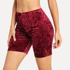 Shein Solid Velvet Cycling Shorts