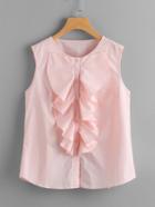 Shein Bow Tie Back Blouse With Jabot