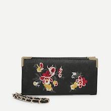 Shein Flower Embroidery Purse Bag