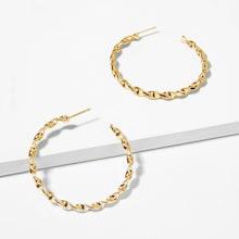Shein Spiral Detail Open Hoop Earrings