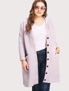 Shein Textured Drop Shoulder Coat