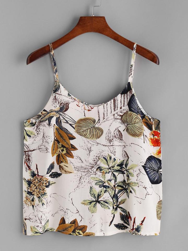 Shein Tropical Print Cami Top