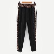 Shein Contrast Leopard Print Pants