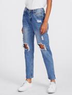 Shein Ripped Knees Loose Jeans