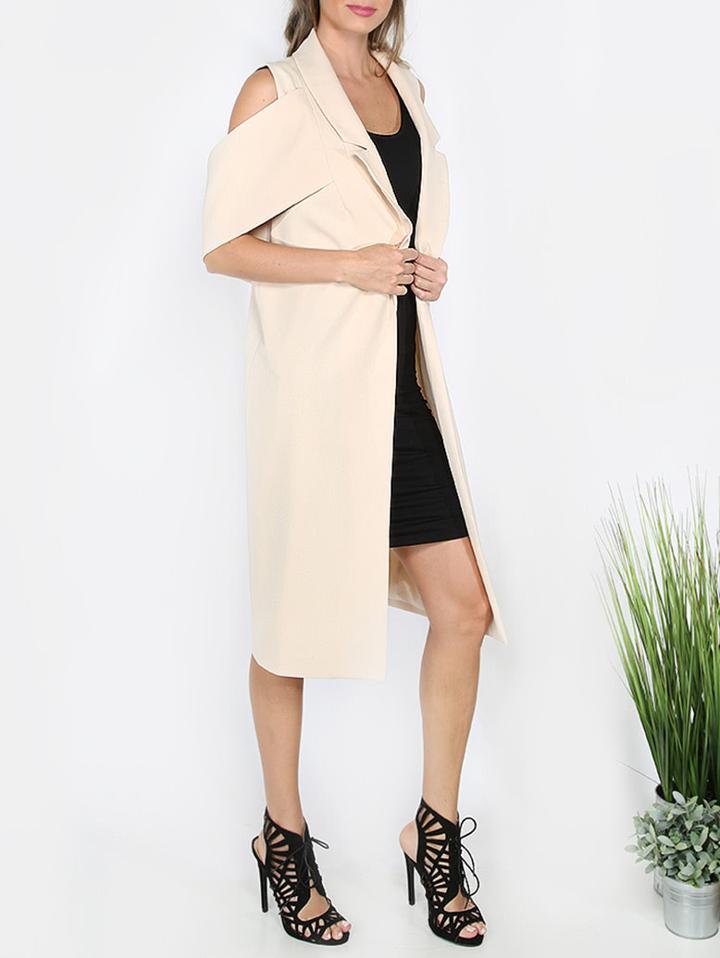 Shein Cut Out Shoulder Outerwear