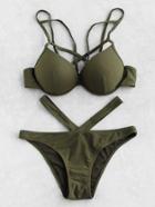 Shein Cutout Front Bustier Bikini Set