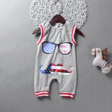 Shein Boys Glasses Print Ringer Romper