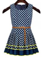 Rosewe Fabulous Round Neck Polka Dot Print A Line Dress
